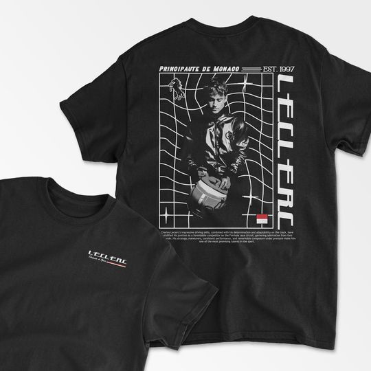 Discover Leclerc Inspired T-Shirt, Racing Driver Shirt, Motorsport Apparel, Racing Enthusiast Gift