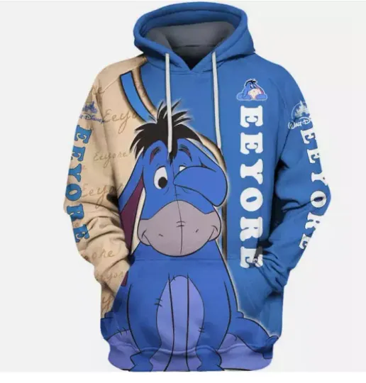 Discover Cute Eeyoree winniee the poohh Cartoon Character 3D HOODIE