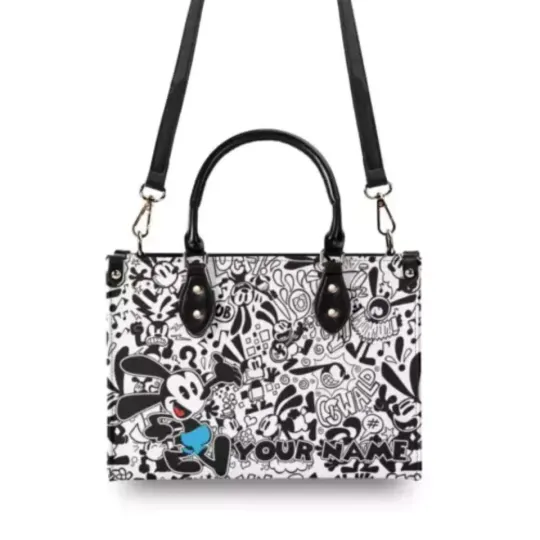 Discover Oswald Leather Handbag, Cartoon Leather Handbag, gift Woman