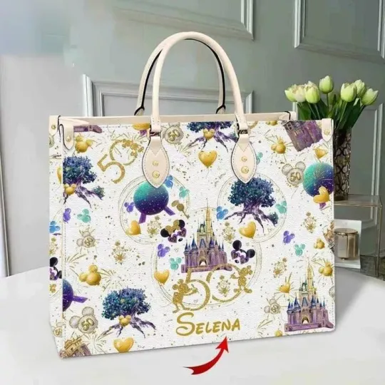 Discover Mickeyy Disneyyy Leather Handbag, Disneyyy Leather Handbag, gift Woman