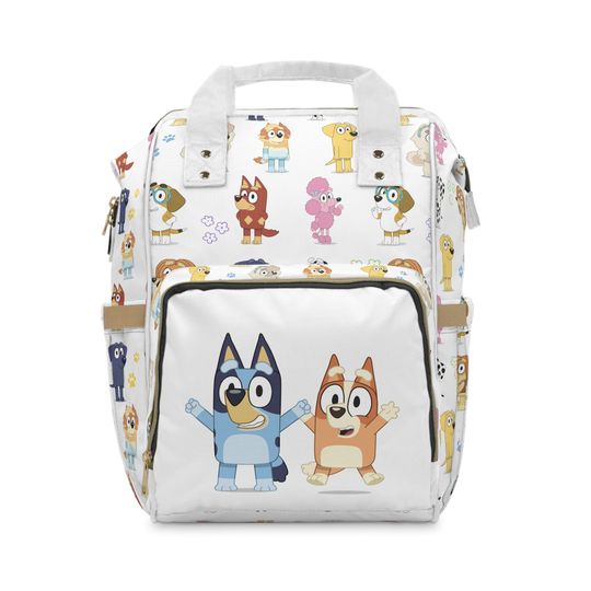 Discover BlueyDad & Bingo Diaper Bag - Multifunctional Nylon Backpack