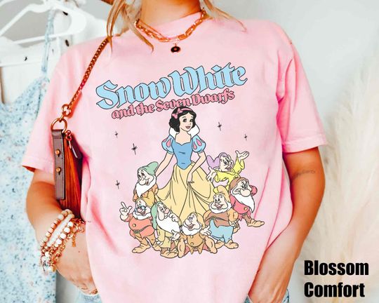 Discover Snoww Whitee And The Seven Dwarfs T-shirt, Disneyyy Princess Tee