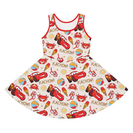 Discover carss Summer Dress for Girls - Lightningg McQueenn sleevesless sundress
