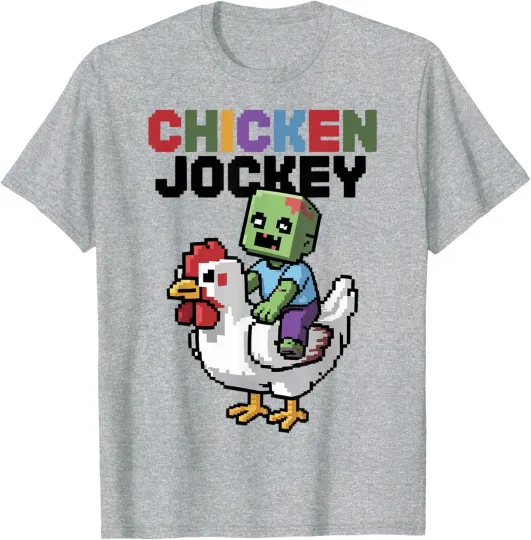 Discover Chicken Jockey Zombie Pixel Art Gamer Style Fans Unisex T-Shirt