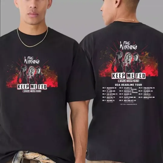 Discover The Warning Band Keep Me Fed World Tour 2025 T-Shirt S to 5Xl, fan gift