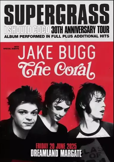 Discover Poster Supergrass I Should Cocp 2025 30th Anniversary Tour Poster, gift for fans