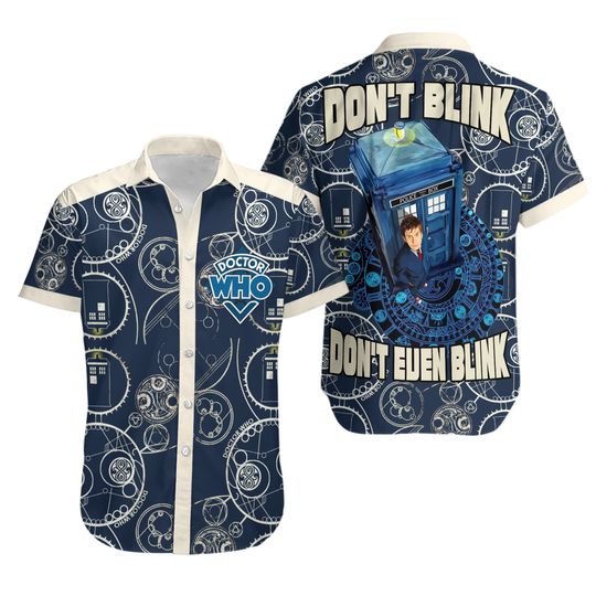 Discover Doctor Who Hawaiian Shirt, Police Box Button Up Shirt, Tv Series Shirt