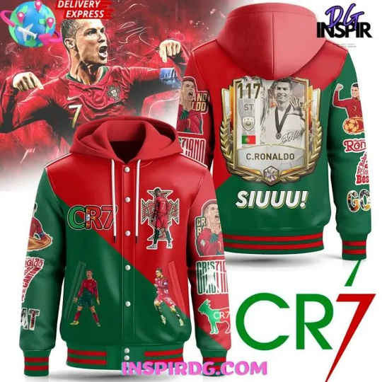 Discover Cristiano Ronaldo Legendary Limited Hooded Varsity Jacket