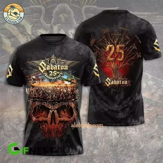Discover Sabaton 25th Anniversary Shirt 3D