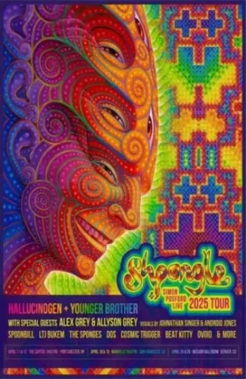 Discover Shpongle Simon Posford Live 2025 Tour Poster - Poster No Frame