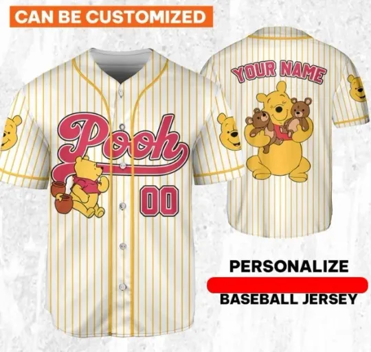 Discover Cute Shirt HOt winniee the poohh Personalized Baseball Jersey