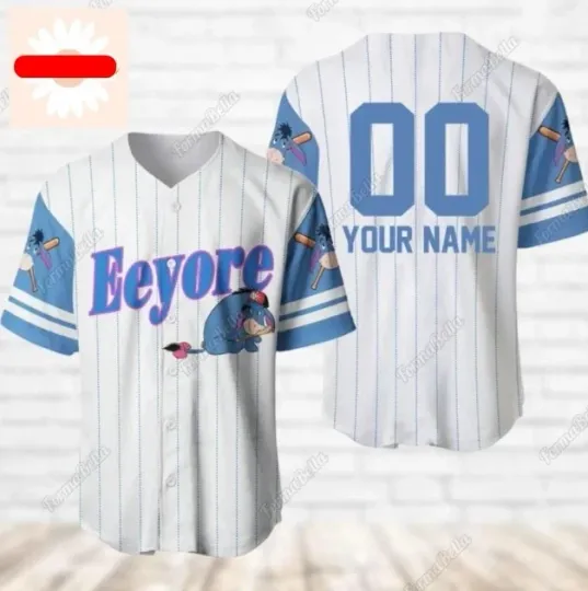 Discover Eeyoree Baseball Jersey, Personalized Shirt, winniee the poohh, Disneyyy Donkey