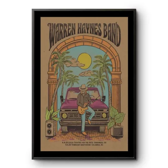 Discover Warren Haynes Band Apr 4-5 2025 Tour Poster