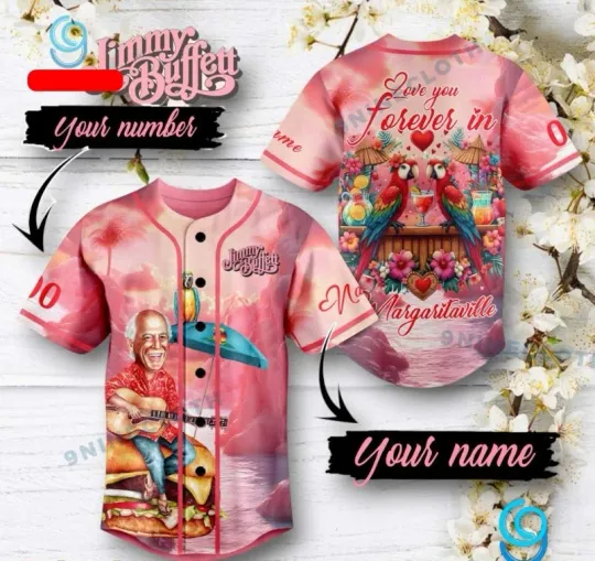 Discover Jimmy Buffett Love You Forever In Margaritaville Valentine Personalized Baseball