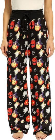 Discover Halloween Women's Leg Trousers Women Pumpkin Skull Ghost Print Cute Funny Women's Leg Trousers