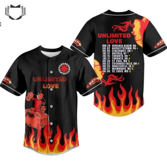 Discover Red Hot Chili Peppers - Unlimited Love Baseball Jersey