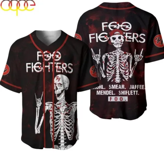Discover Fooo Fighter Rock Band Baseball Jersey Shirt Great