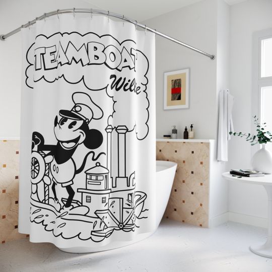 Discover Steamboat Willie Shower Curtain, Bathroom Decor