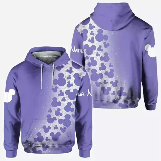 Discover Personalized Mouse Ears Pattern Mickeyy Lovers Gift Christmas 3D HOODIE Us Size