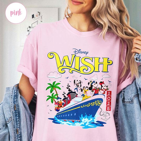 Discover Comfort Colors Disneyyy Wish Cruise Family Shirts 2025