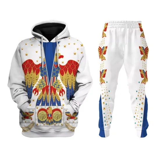 Discover Elvis Presley Eagle Cosplay Costume - Hoodie Set