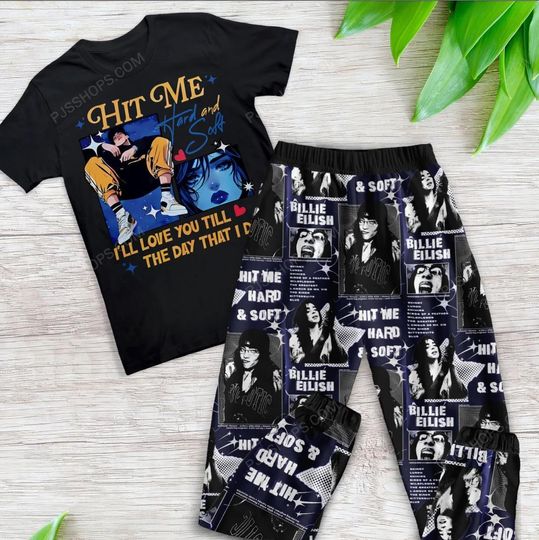 Discover Billie Hit Me Hard and Soft 2025 Tour Pajamas Set