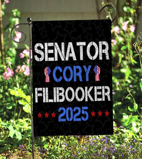Discover Senator Filibuster Hero 2025 Flag, Support Cory FiliBooker US Flag, Anti Oligarchy Flag
