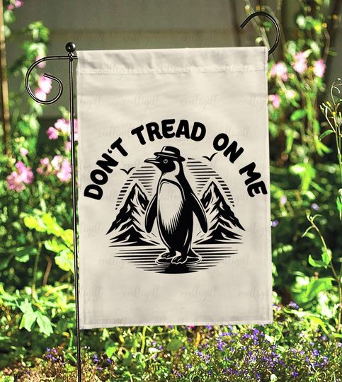 Discover Don't Tread On Me Penguins Flag, Penguins Against Trump Tariffs Flag