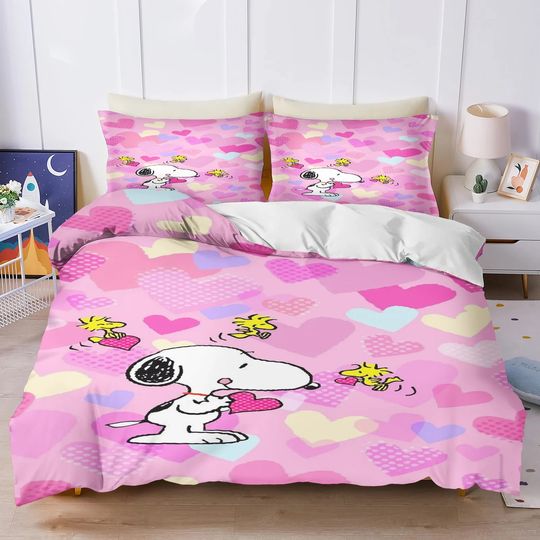 Discover New Snoopy Cute Bedding Set, Home Decor