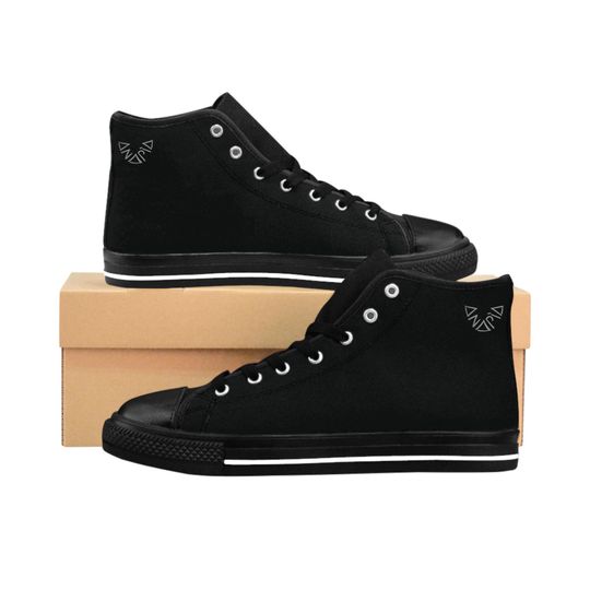 Discover Men's Black Canvas High Top Sneakers - Casual Urban Style