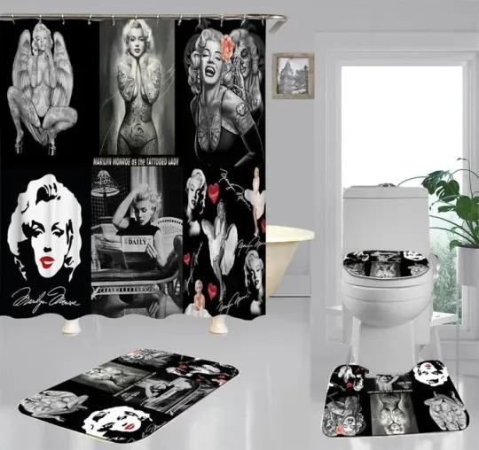 Discover Marilyn Monroe Bathroom Sets - Shower Curtain, Marilyn Monroe Gift for Fans