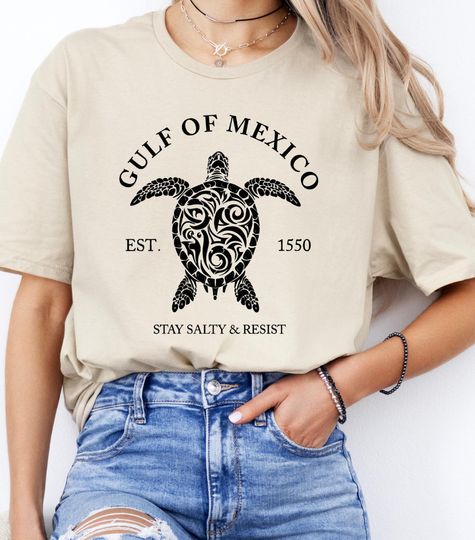 Discover Gulf of Mexico Stay Salty Resistance Shirt, Resist Shirt, Democrat Shirt