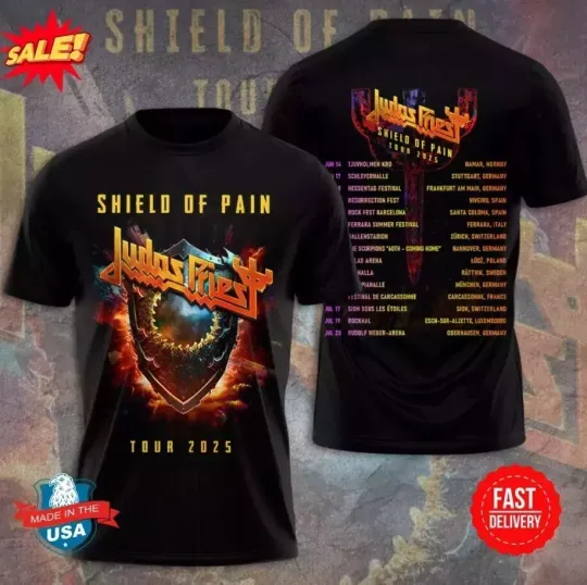 Discover Judas Priest Tour 2025 3D Shirt S-5XL, Judas Priest Tour 2025 3D Shirt S-5XL