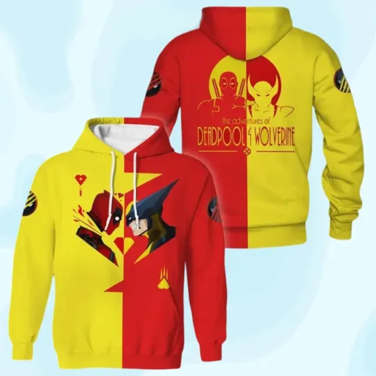 Discover The Adventures Of Deadpooll And Wolverine Deadpooll 3 Hoodie 3D Printed