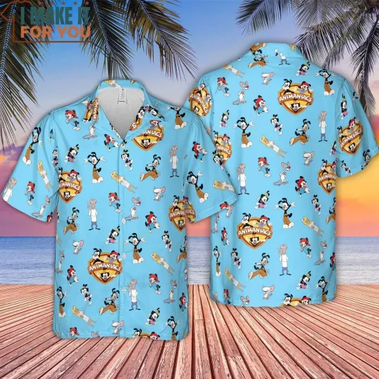 Discover Pinky and The Brain Hawaiian Button Down Shirt Unisex Adults