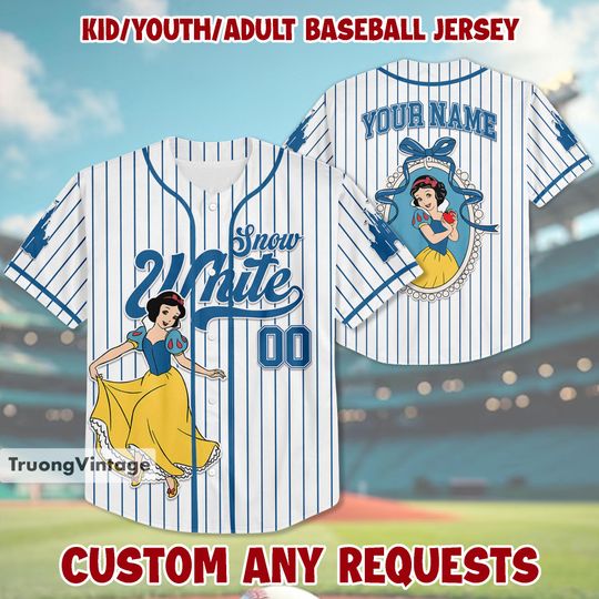 Discover Personalized Snoww Whitee Baseball Jersey - Custom Name & Number (Kids, Youth, Adult)