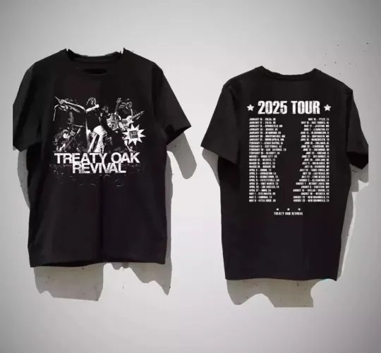 Discover Treaty Oak Revival 2025 Tour Unisex All Size S-5XL T-Shirt