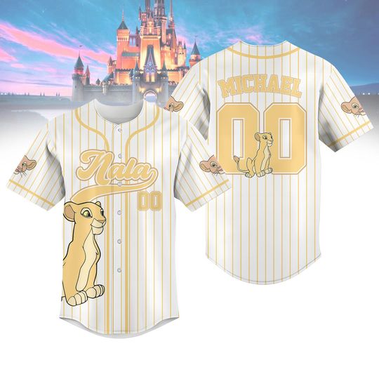 Discover Custom Nala Striped Baseball Jersey