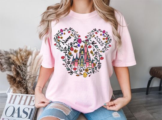 Discover Floral Disneyyland Mickeyy Head Shirt, Floral Magicc Kingdom Trip 2025 Shirt
