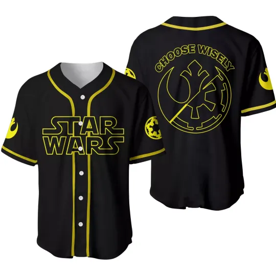 Discover Starr Warss Choose Wisely 3D Baseball Jersey Shirt