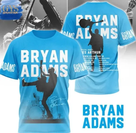 Discover Bryan Adams Roll With The Punches 2025 Tour 3D T-Shirt