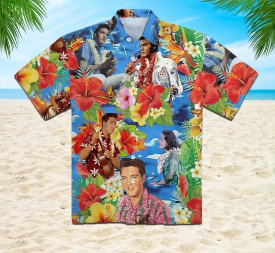 Discover Elvis Presley 3D Hawaiian Shirt Elvis Paradise Hawaiian Style Shirt