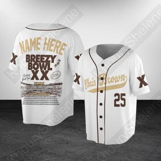 Discover Custom Breezy Baseball Jersey, Breezy Bowl XX 2025 Jersey
