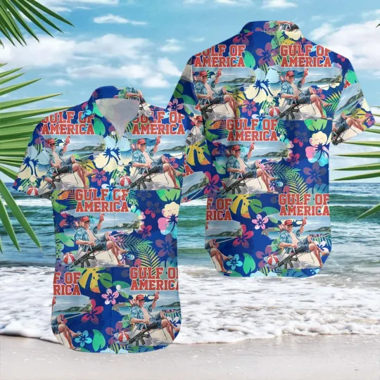Discover Funny Trump Gulf of America Hawaiian Shirt