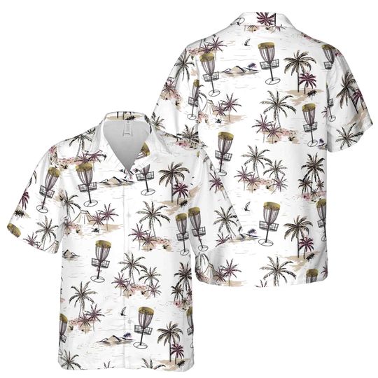 Discover Disc Golf On The Beach Summertime Hawaiian Shirt