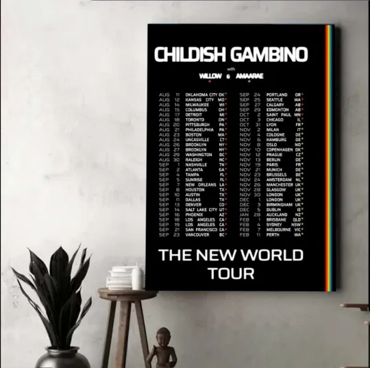 Discover Poster Childish Gambino The New World Tour 2024 -2025  Poster, gift for fans