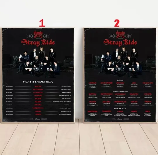Discover Custom Stray Kids World Tour 2025 Poster