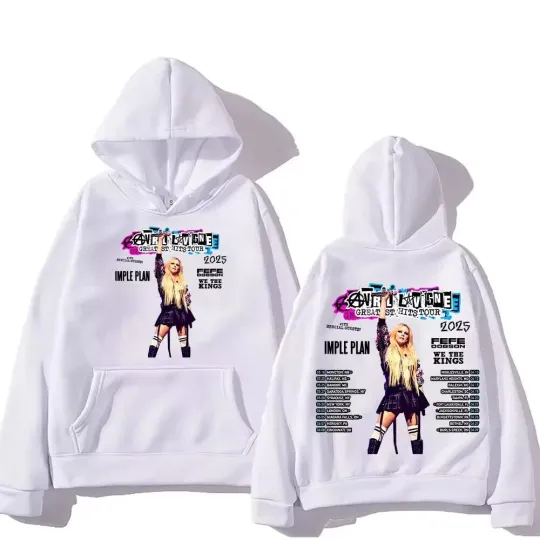Discover Avril Lavigne Greatest Hits Tour 2025 Hoodie For Fans Double-Sided