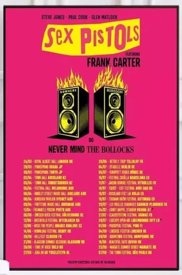 Discover Poster!! sx Pistols Do Never Mind The Bollocks Tour 2025 Poster