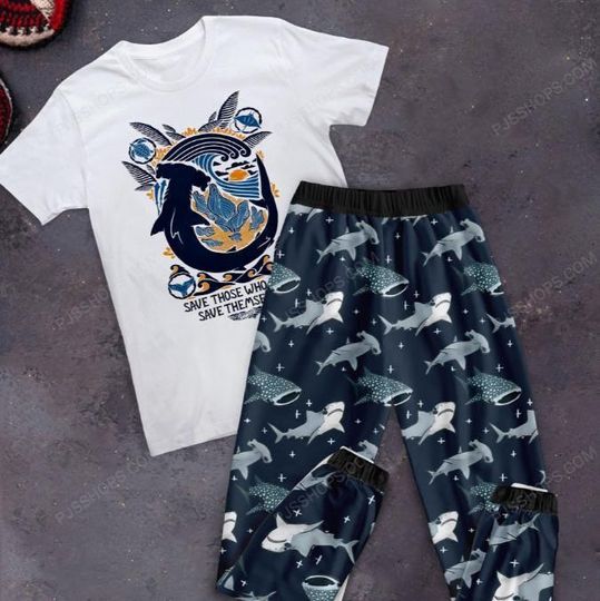 Discover Cute Shark Holiday Pajamas Set